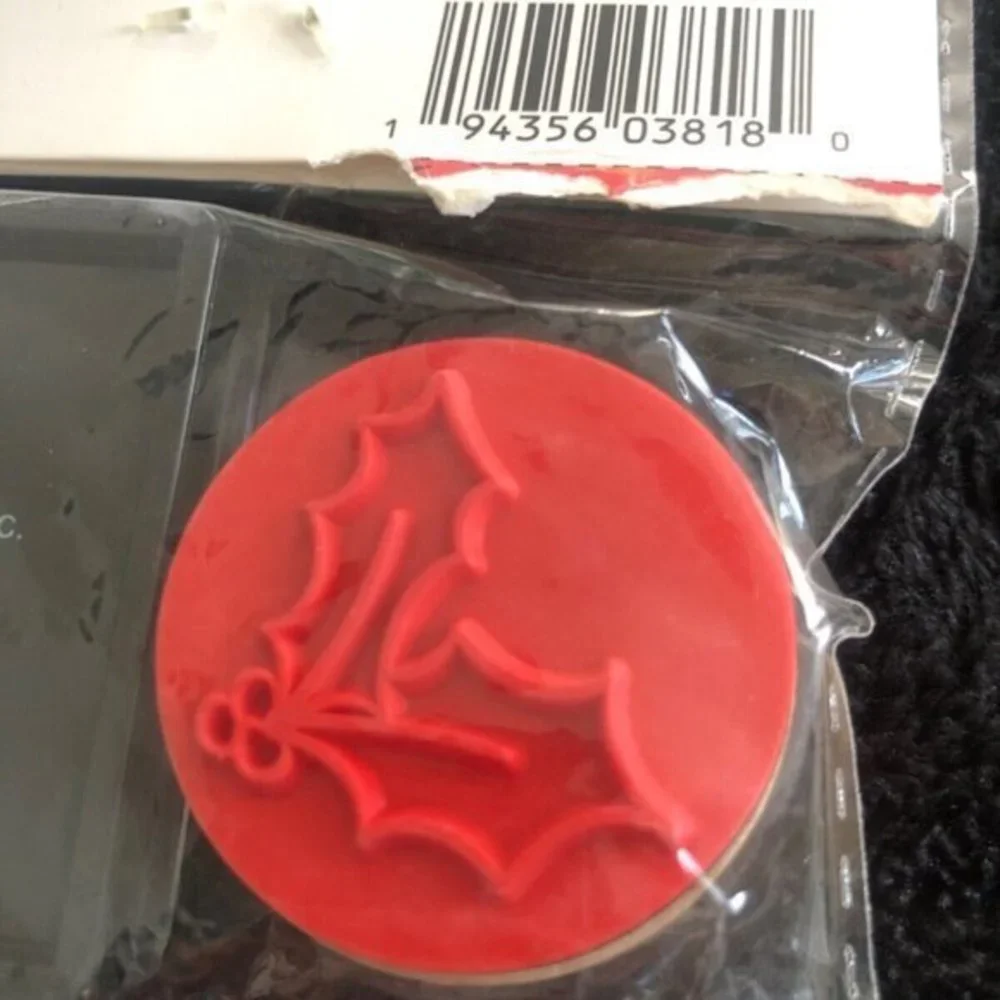 Christmas Erasers Stamp Ink Pad‎ Set Holiday Candy Cane Holly